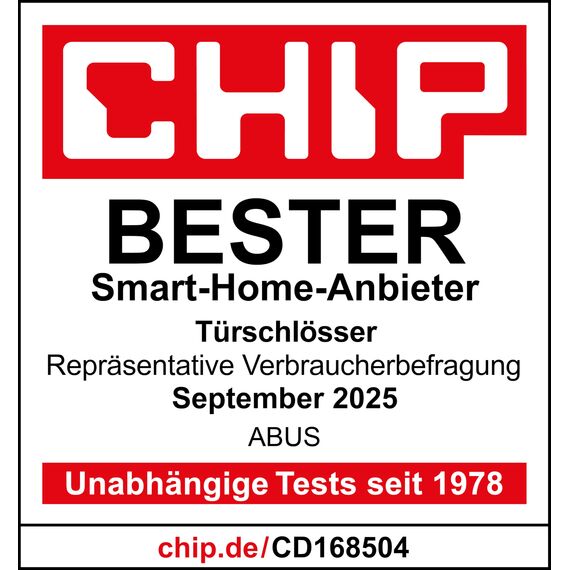 ABUS Türschlossantrieb LOXERIS One - smartes Öffnen und Schließen der Eingangstür per App - elektronisches Türschloss mit Zugangskontrolle - batteriebetriebenes Smart Lock ohne Kabelziehen - Silber