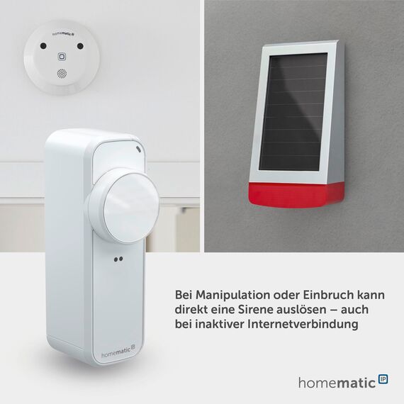 Homematic IP Türschlossantrieb – pro, weiß, Smart Home, permanente Türüberwachung, Smart Lock, elektronsiches Türschloss, einfach nachrüsten, Tür steuern per App, Alexa & Google Home, 161671A0