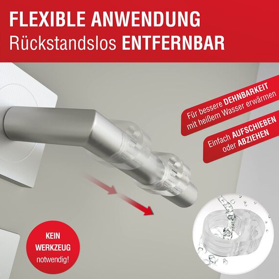 LouMaxx Türklinkenpuffer 6er Set transparente Türstopper Klinke als Türschutz und Wandschutz für Türgriff und Fensterklinke, Türpuffer schützt Wände und Möbel vor Macken und Kratzern