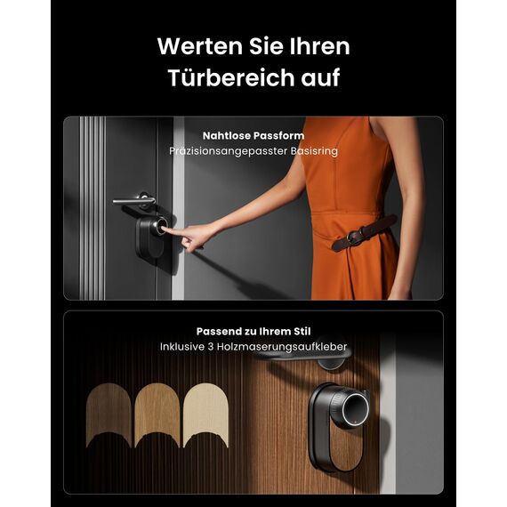 SwitchBot WLAN Smart Lock Ultra mit Keypad Vision, 3D-Gesichts-/Fingerabdruckerkennung, Elektronisches Türschloss mit Aufladbarem Akku, Öffnen per Gesicht, Fingerprint, Code, Alexa, unterstützt Matter
