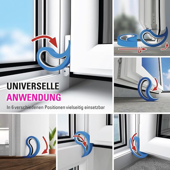 Stoppy, Stoppi, Fensterstopper, Türstopper, Türkeil, Türhaken, Fensterklammer, 2er Set (erhältlich in 14 Farben) (schokobraun)