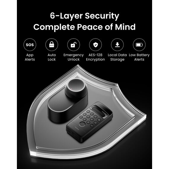 SwitchBot WLAN Smart Lock Ultra mit Keypad Vision, 3D-Gesichts-/Fingerabdruckerkennung, Elektronisches Türschloss mit Aufladbarem Akku, Öffnen per Gesicht, Fingerprint, Code, Alexa, unterstützt Matter