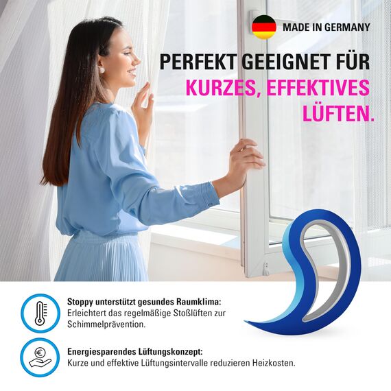 Stoppy, Stoppi, Fensterstopper, Türstopper, Türkeil, Türhaken, Fensterklammer, 2er Set (erhältlich in 14 Farben) (Mint)
