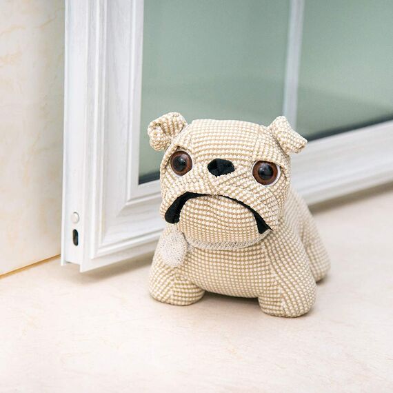 Forecronic Niedliche Türstopper Dekorative für Haus und Büro, Bulldogge beschwert Innenraum Stoff gefüllte Tier Türstopper Boden dekorativ