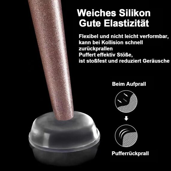 YEGUO Elastikpuffer, 320 Stück Gummipuffer, Schutzpuffer, transparente Möbelpuffer, selbstklebende Gummifüße, Gumminoppen, Geräuschdämpfungspads, Anschlagpuffer, 8 Größen