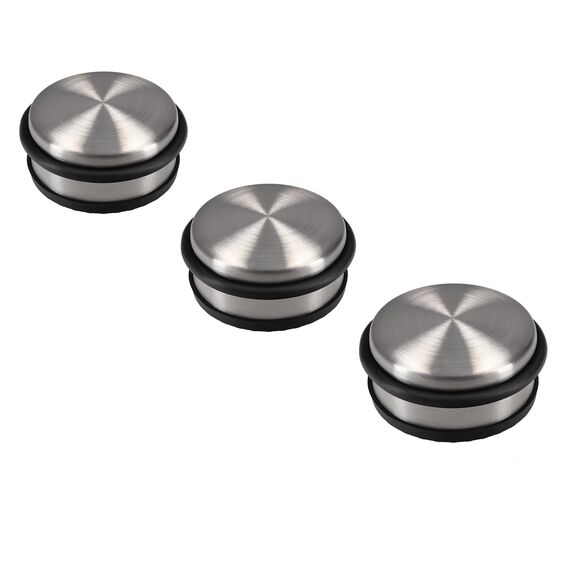 3 x Türstopper 1,2 kg Boden schwer VonBueren | ca. 10,5 x 5 cm | Tür Stopper aus Edelstahl/Metall | door stopper