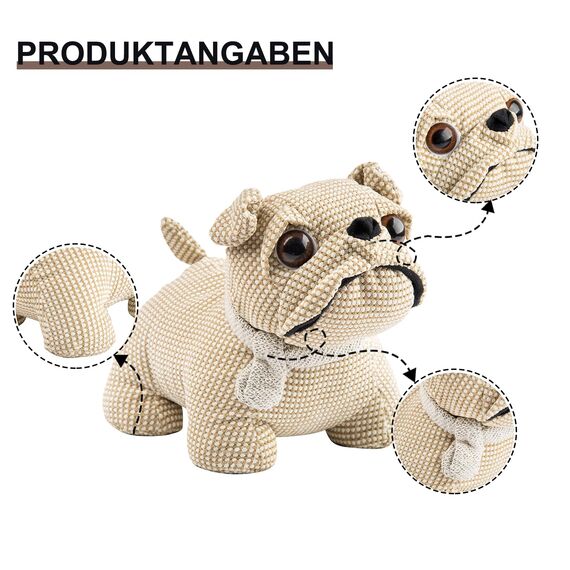 Forecronic Niedliche Türstopper Dekorative für Haus und Büro, Bulldogge beschwert Innenraum Stoff gefüllte Tier Türstopper Boden dekorativ