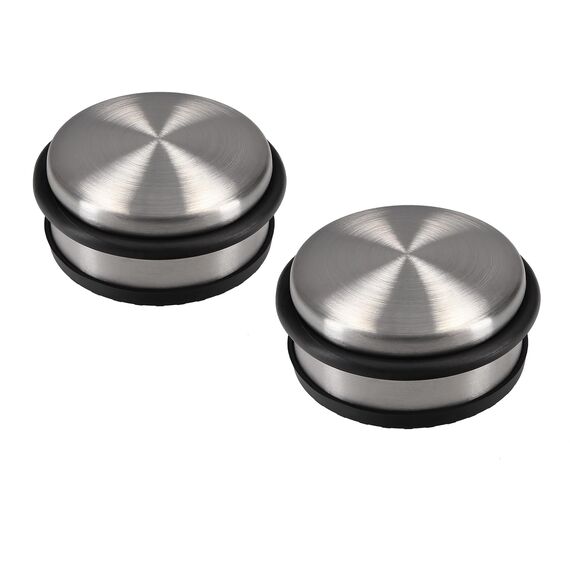 2 x Türstopper 1,2 kg Boden schwer VonBueren | ca. 10,5 x 5 cm | Tür Stopper aus Edelstahl/Metall | door stopper