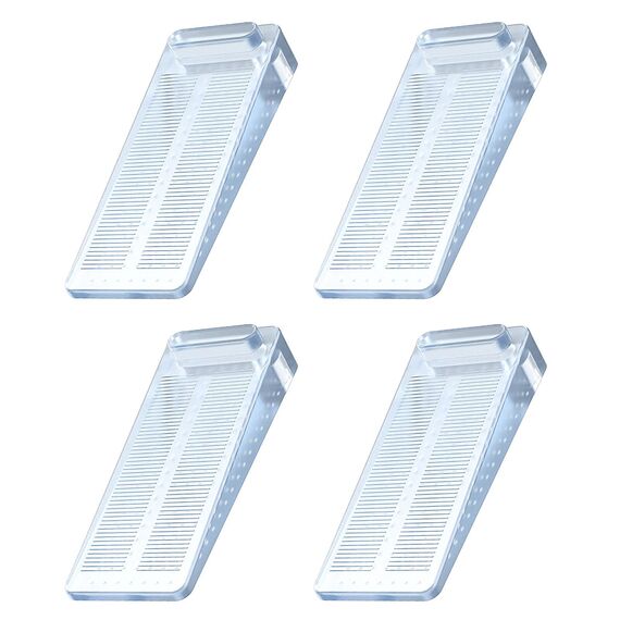 Türstopper, Yosemy 4 Stück Gummi Türkeil Rutschfest Höhenverstellbar Fensterstopper Keil, Ungiftig Kein Unangenehmer Geruch,Verwendet auf Badezimmer, Balkontür, Kinderzimmer(Transparent)