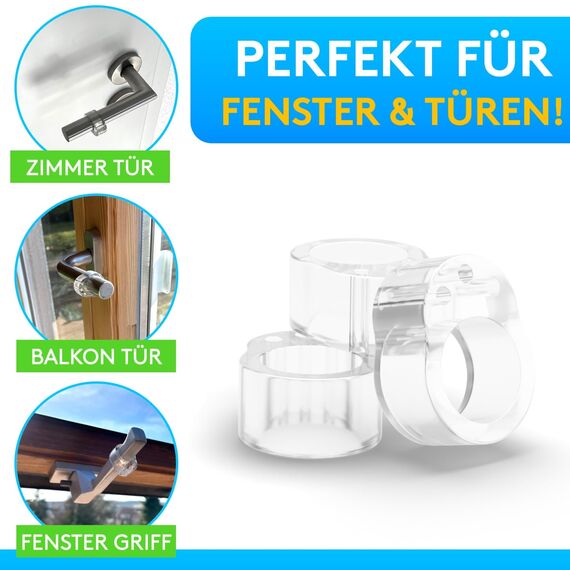 SilverRack® Türstopper Türklinkenpuffer Transparent [6 Stück] - Wandpuffer als perfekter Schutz für Wand und Tür - Türpuffer Wandschutz als Türstopper für Türklinken und Fenster