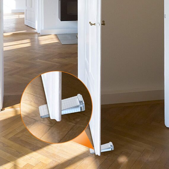 Türstopper, Yosemy 4 Stück Gummi Türkeil Rutschfest Höhenverstellbar Fensterstopper Keil, Ungiftig Kein Unangenehmer Geruch,Verwendet auf Badezimmer, Balkontür, Kinderzimmer(Transparent)