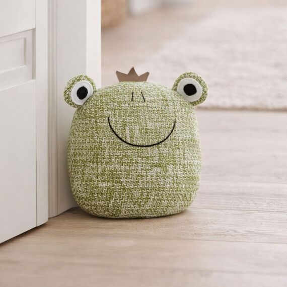 HEITMANN DECO Türstopper Frosch – grün – ca. 18,5 x 9,5 x 17,5 cm – aus Stoff – mit schwerer Füllung – für innen – praktischer Tür- & Fensterstopper für jedes Zuhause