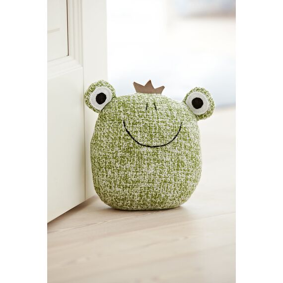 HEITMANN DECO Türstopper Frosch – grün – ca. 18,5 x 9,5 x 17,5 cm – aus Stoff – mit schwerer Füllung – für innen – praktischer Tür- & Fensterstopper für jedes Zuhause