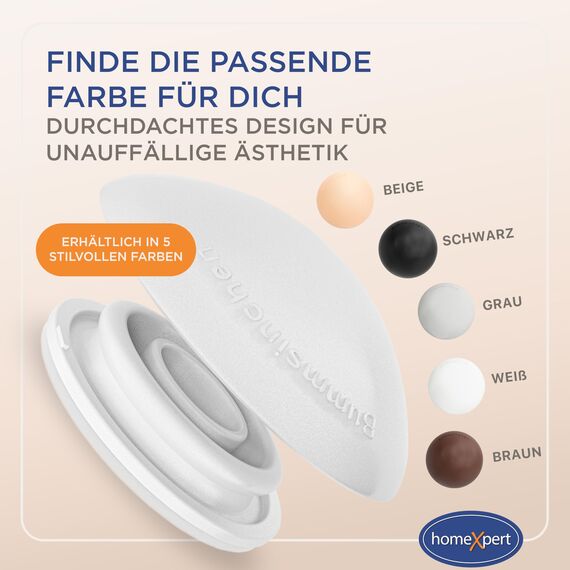 Bummsinchen Türstopper Wand Weiß selbstklebend [10 Stück] - Ø 40 mm - kleiner Wandpuffer für Wandschutz - Türpuffer Wand für Türanschlag, Türgriffschutz, Türklinken Stopper