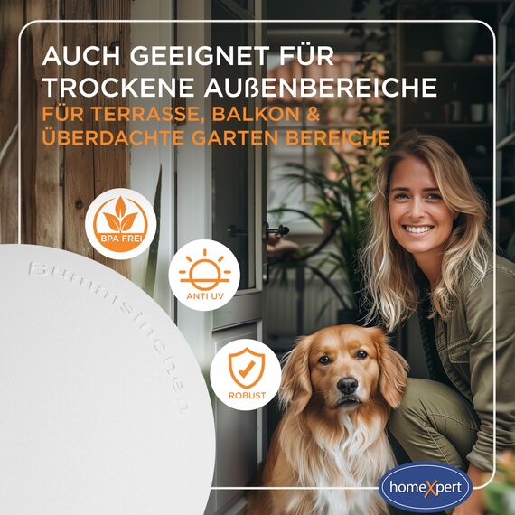 Bummsinchen Türstopper Wand Weiß selbstklebend [10 Stück] - Ø 40 mm - kleiner Wandpuffer für Wandschutz - Türpuffer Wand für Türanschlag, Türgriffschutz, Türklinken Stopper