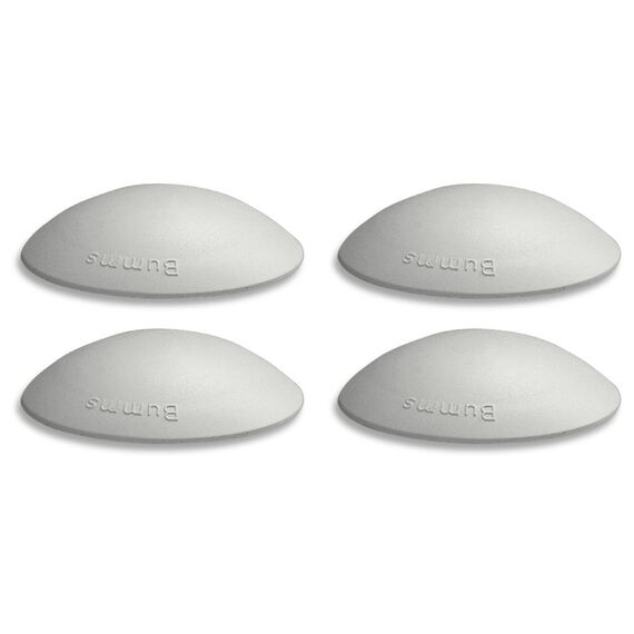 Bumms Türstopper für Boden und Wand Grau selbstklebend ohne bohren [4 Stück] - Ø 60 mm - Wandpuffer für Wandschutz aus Gummi - Türpuffer für Türanschlag, Türgriffschutz bei Wänden