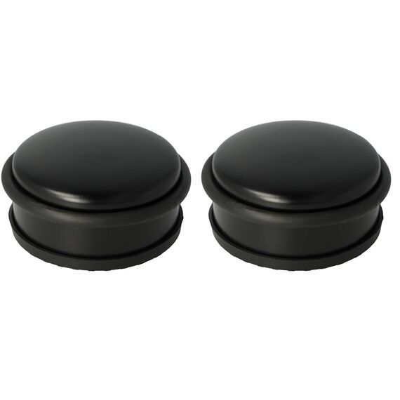 Westcott Türstopper aus Edelstahl Schwarz | Runder Türstopper mit 1,2kg Eigengewicht | Türschonender Gummiring | Extra rutschfeste Unterseite | ⌀ 10cm, Höhe 4cm | Stabil bei Durchzug | E-19002 00