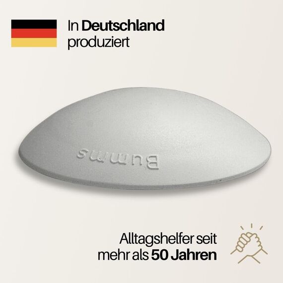 Bumms Türstopper für Boden und Wand Grau selbstklebend ohne bohren [10 Stück] - Ø 60 mm - Wandpuffer für Wandschutz aus Gummi - Türpuffer für Türanschlag, Türgriffschutz bei Wänden