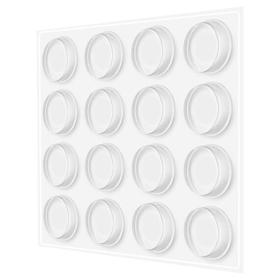 16 Stück Elastikpuffer Selbstklebend Transparent (20x5 mm) – rutschfeste Gummipuffer & Türstopper für Wand, Möbel und Glas – Geräuschdämpfende Anschlagpuffer & Wandschutz