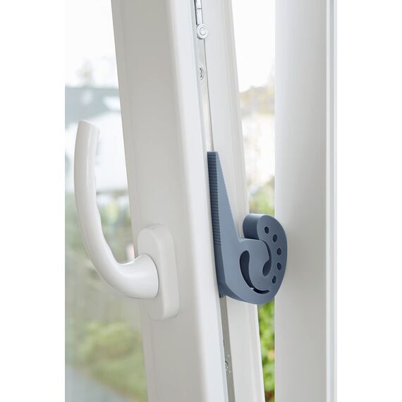 WENKO Türstopper und Fensterstopper Multi-Stop Blau-Grau Puffer und Klemmschutz Blau