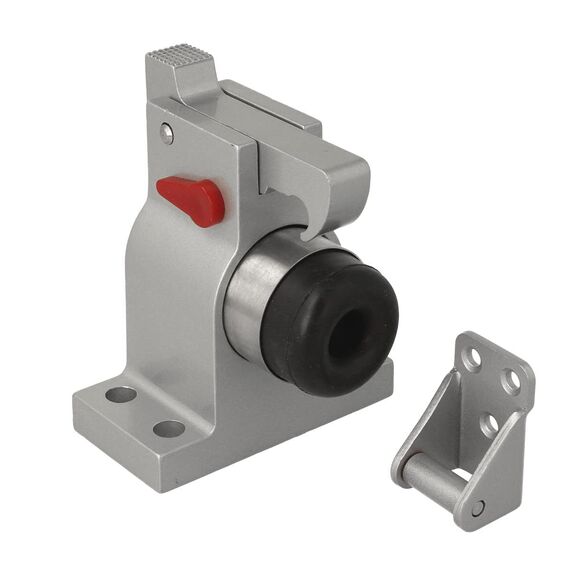 MS Beschläge Türstopper Türfeststeller Türpuffer Türhalter mit Fanghaken massiv Gummipuffer