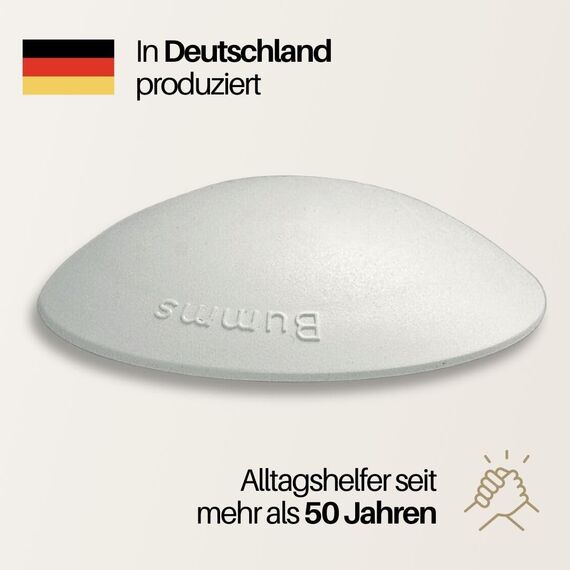 Bumms Türstopper für Boden und Wand Weiß selbstklebend ohne bohren [10 Stück] - Ø 60 mm - Wandpuffer für Wandschutz aus Gummi - Türpuffer für Türanschlag, Türgriffschutz bei Wänden