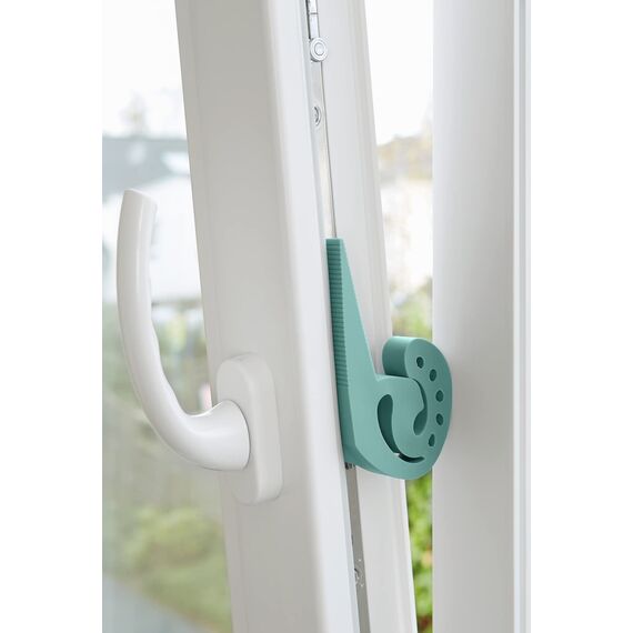 WENKO Türstopper und Fensterstopper Multi-Stop® Mint - Klemmschutz, Kunststoff (TPR), 11.8 x 7.7 x 2.5 cm, Minzgrün
