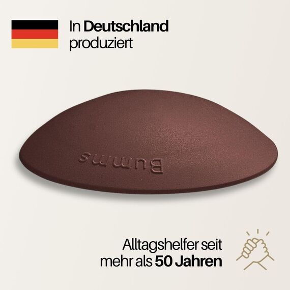 Bumms Türstopper für Boden und Wand Braun selbstklebend ohne bohren [10 Stück] - Ø 60 mm - Wandpuffer für Wandschutz aus Gummi - Türpuffer für Türanschlag, Türgriffschutz bei Wänden