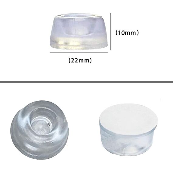 JKDHJK 12 Stück Selbstklebende Gummifüße Silikonpads Transparente Elastische Puffer Dämpfer Stoßdämpfende Knöpfe Stoßfängerpolster Für Alle Arten Von Türstoppern Küchenmöbelschutz Schallabsorption
