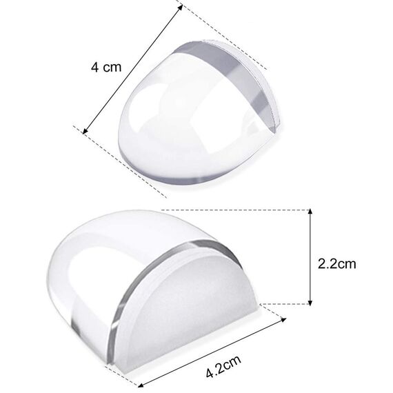 Hantoc 4er Set Türstopper Boden zum Kleben, Transparente Selbstklebende Bodentürstopper für alle Hartböden geeignet Türpuffer Boden Wandpuffer Zum Schutz Von Wand und Möbel