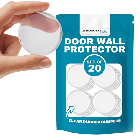 Strongest Home Wall & Türgriff Stopper 2“ Set von20 Stück klar Gummi Türknauf, Runde Wand Schild Kissen, leise Wand Schutz für Türgriff, Guard Tür Stoßstange Schalldämpfer selbst - Klebstoff