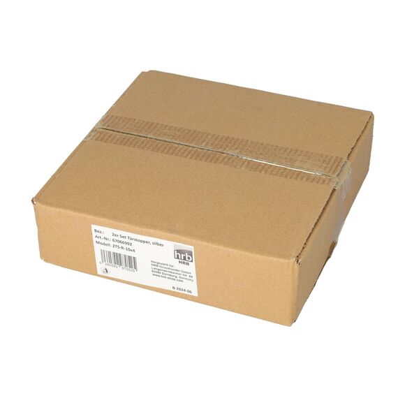 HRB Türstopper 2er Set, Edelstahl massiv - Schwerer Türstopper Boden 1,2 Kg/Stk., Door Stopper im modernen Design versehen mit Gummiring zum Schutz der Türen