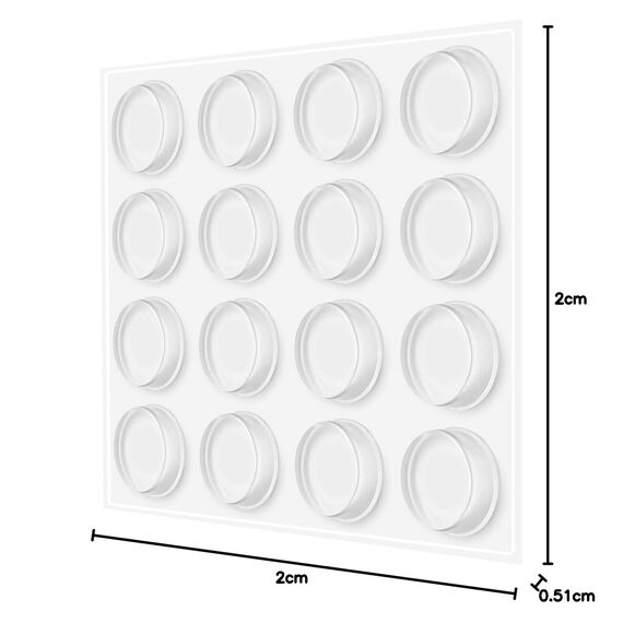 16 Stück Elastikpuffer Selbstklebend Transparent (20x5 mm) – rutschfeste Gummipuffer & Türstopper für Wand, Möbel und Glas – Geräuschdämpfende Anschlagpuffer & Wandschutz
