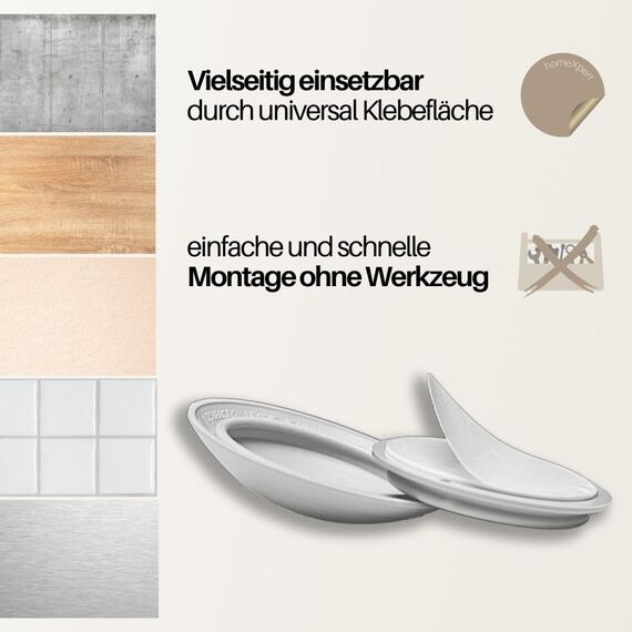 Bumms Türstopper für Boden und Wand Weiß selbstklebend ohne bohren [10 Stück] - Ø 60 mm - Wandpuffer für Wandschutz aus Gummi - Türpuffer für Türanschlag, Türgriffschutz bei Wänden