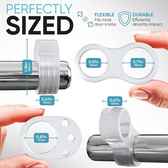Strongest Home 10er-Pack Türstopper-Wandschutz, klare unsichtbare Wandstopper, kleberfreier Türgriffschutz
