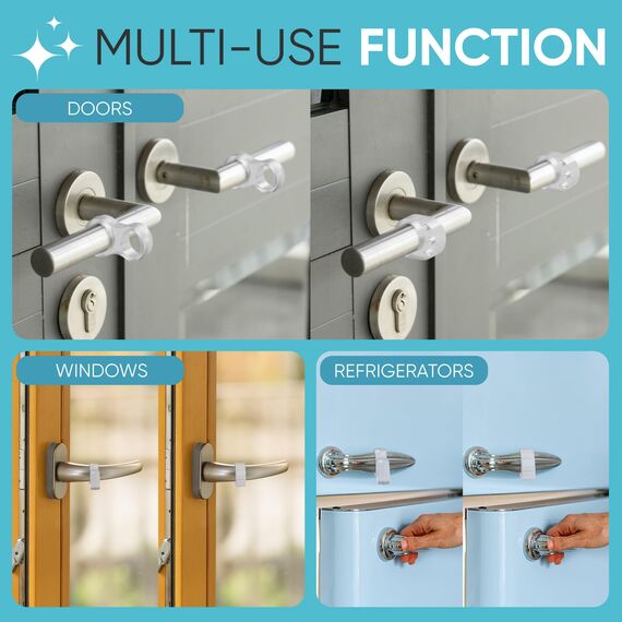 Strongest Home 10er-Pack Türstopper-Wandschutz, klare unsichtbare Wandstopper, kleberfreier Türgriffschutz