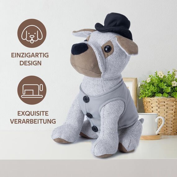 Forecronic Dekorativer Türstopper für Zuhause und Büro, beschwerter Stoff Innentürstopper, Tier-Türstopper, Ritter Hund