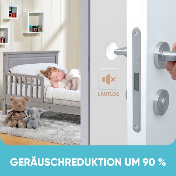 Strongest Home Wand-Türgriff-Stopper 4cm 7-teiliges Set mit weißem Silikon-Türknauf, runde Wandschutzplatte, Wandschutz für Türgriff, selbstklebend