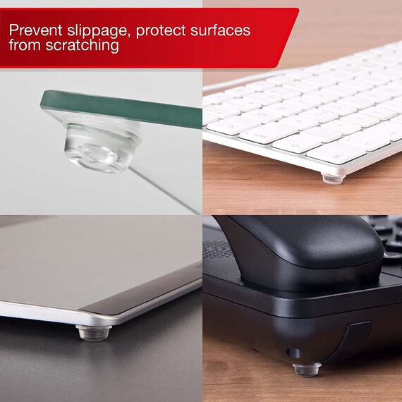 JKDHJK 12 Stück Selbstklebende Gummifüße Silikonpads Transparente Elastische Puffer Dämpfer Stoßdämpfende Knöpfe Stoßfängerpolster Für Alle Arten Von Türstoppern Küchenmöbelschutz Schallabsorption
