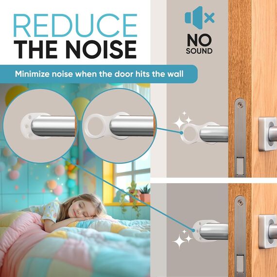 Strongest Home 10er-Pack Türstopper-Wandschutz, klare unsichtbare Wandstopper, kleberfreier Türgriffschutz