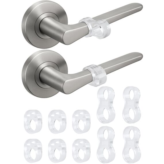 Strongest Home 10er-Pack Türstopper-Wandschutz, klare unsichtbare Wandstopper, kleberfreier Türgriffschutz