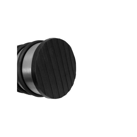 HRB Türstopper Edelstahl hoch massiv 2 Stück - Schwerer Türstopper Boden mit modernen Design, Door Stopper versehen mit Gummiring zum Schutz der Türen (Silber)
