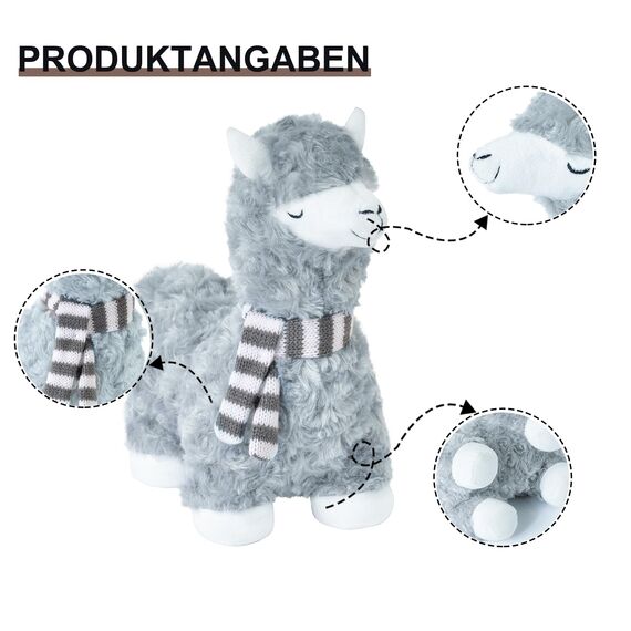 Forecronic Niedlicher Türstopper, dekorativer Türstopper für Zuhause und Büro, gewichteter Türstopper in Tierform, dekorativer Türstopper aus Stoff, Ziege