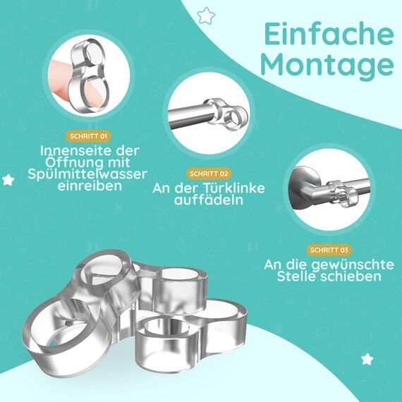 Türstopper Klinke [10 Stück] – Türklinkenpuffer transparent aus Silikon, Türgriff Stopper & Türklinken Stopper – Wandschutz Türklinke & Türgriff Schutz, Türstopper Griff