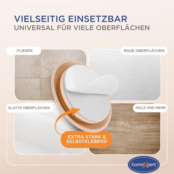 homeXpert Türstopper Wand Beige selbstklebend [10 Stück] - Ø 40 mm - kleiner Wandpuffer für Wandschutz - Türpuffer Wand für Türanschlag, Türgriffschutz, Türklinken Stopper
