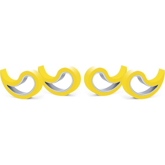 Stoppy, Stoppi, Fensterstopper, Türstopper, Türkeil, Türhaken, Fensterklammer, 4er Set (erhältlich in 14 Farben) (gelb)