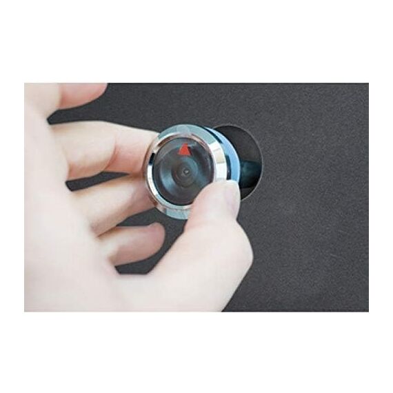 BURG-WÄCHTER Digitaler Türspion Door eGuard, Elektronischer Türspion mit Kamera und Monitor, Ohne Nachtsicht, Türstärke 38-110 mm, 3,2 Zoll Display, DG 8100, Schwarz