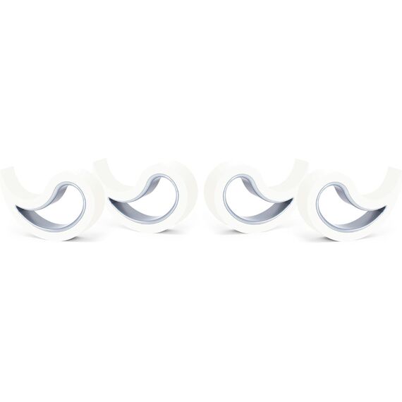 Stoppy, Stoppi, Fensterstopper, Türstopper, Türkeil, Türhaken, Fensterklammer, 4er Set (erhältlich in 14 Farben) (Weiß)