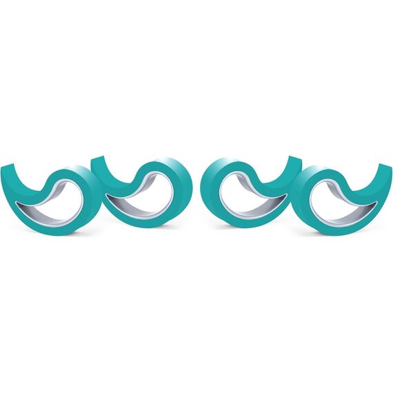 Stoppy, Stoppi, Fensterstopper, Türstopper, Türkeil, Türhaken, Fensterklammer, 4er Set (erhältlich in 14 Farben) (petrol)