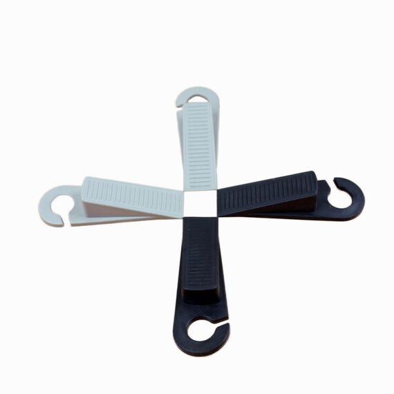 HOPS 5er Set Türstopper Boden - Türkeil, Door Stopper, Kunststoff Keile, Schwarz, Türhalter, Gummi
